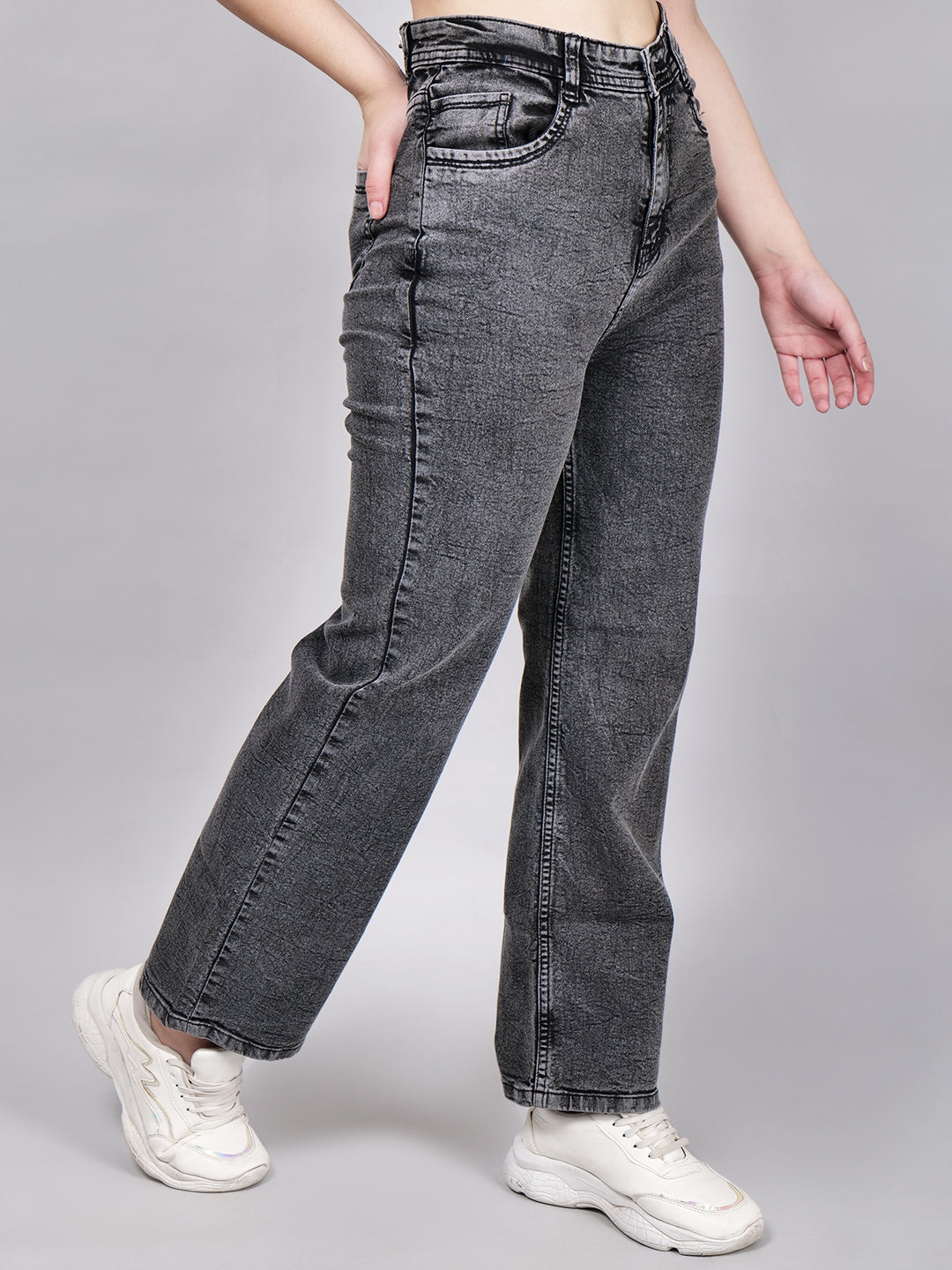 Women's Boyfriend Fit High Waist Stretchable Denim Jeans