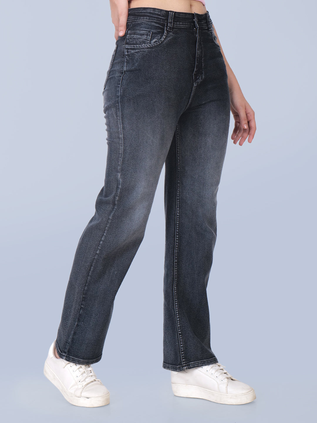 Women's Boyfriend Fit High Waist Stretchable Denim Jeans