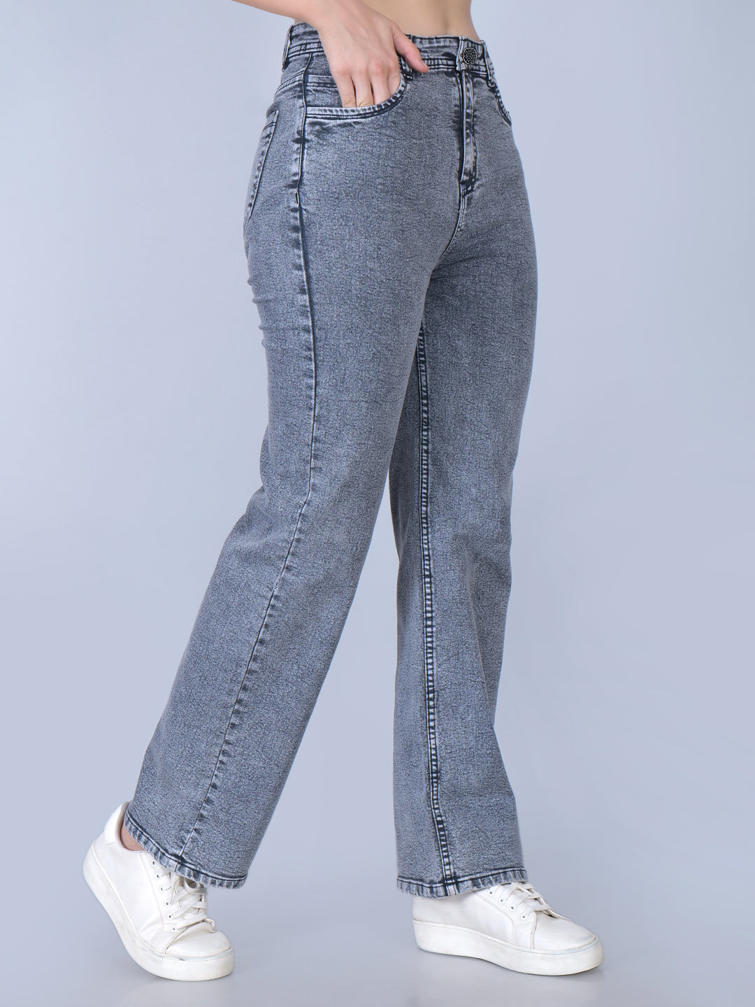 Women's Boyfriend Fit High Waist Stretchable Denim Jeans