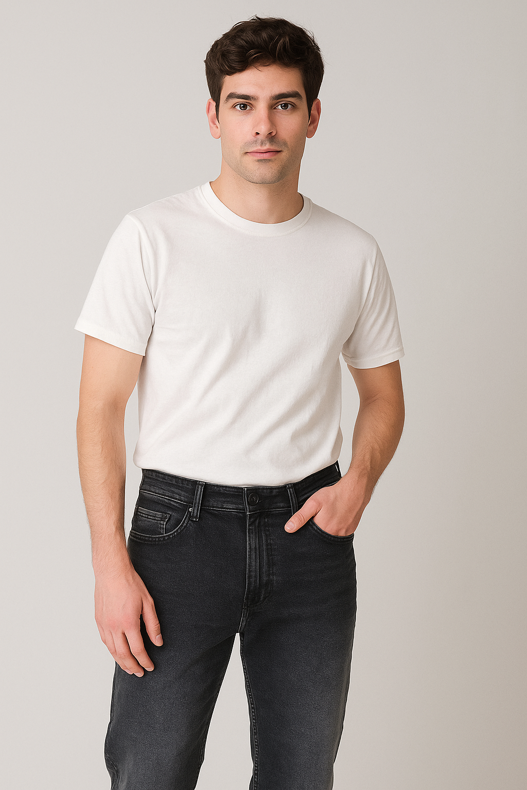 Men’s Straight Fit Wide Leg Jeans