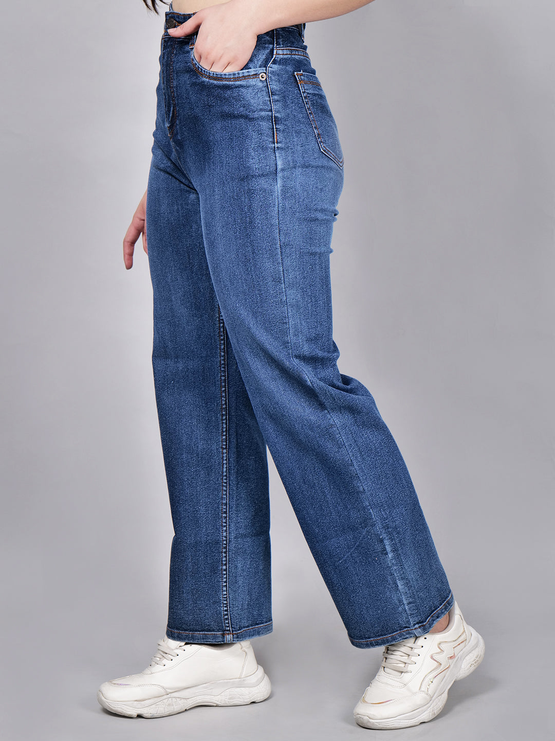 Women's Boyfriend Fit High Waist Stretchable Denim Jeans