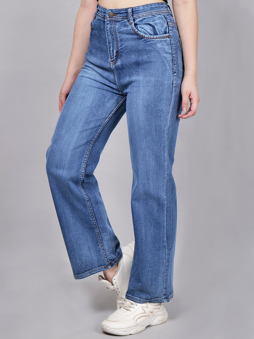 Women's Boyfriend Fit High Waist Stretchable Denim Jeans