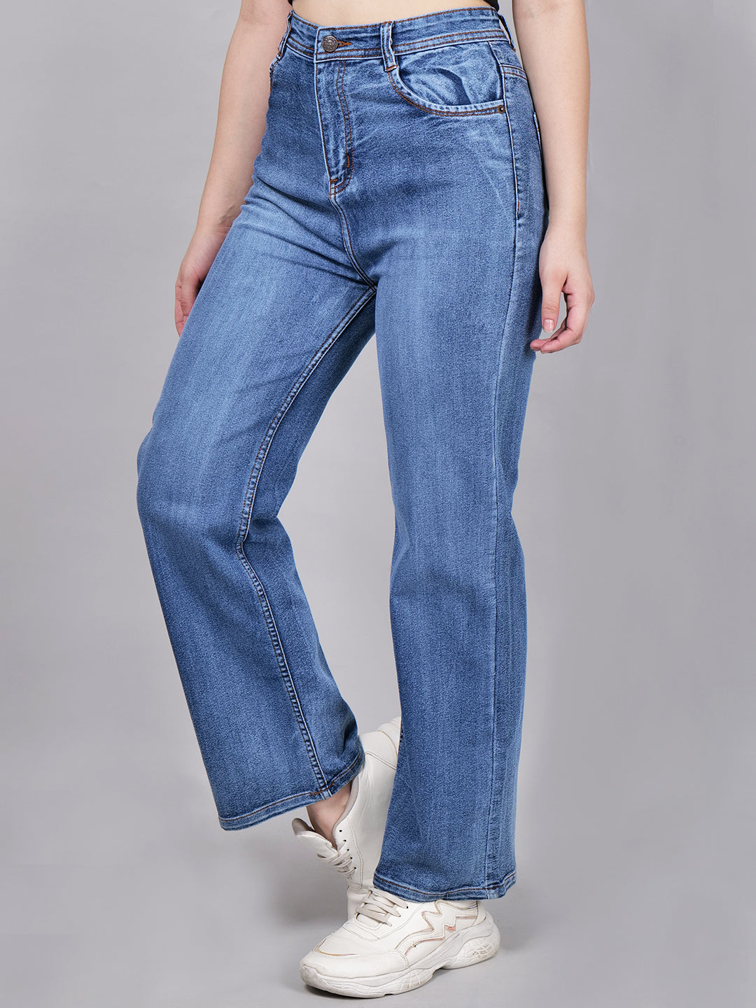 Women's Boyfriend Fit High Waist Stretchable Denim Jeans