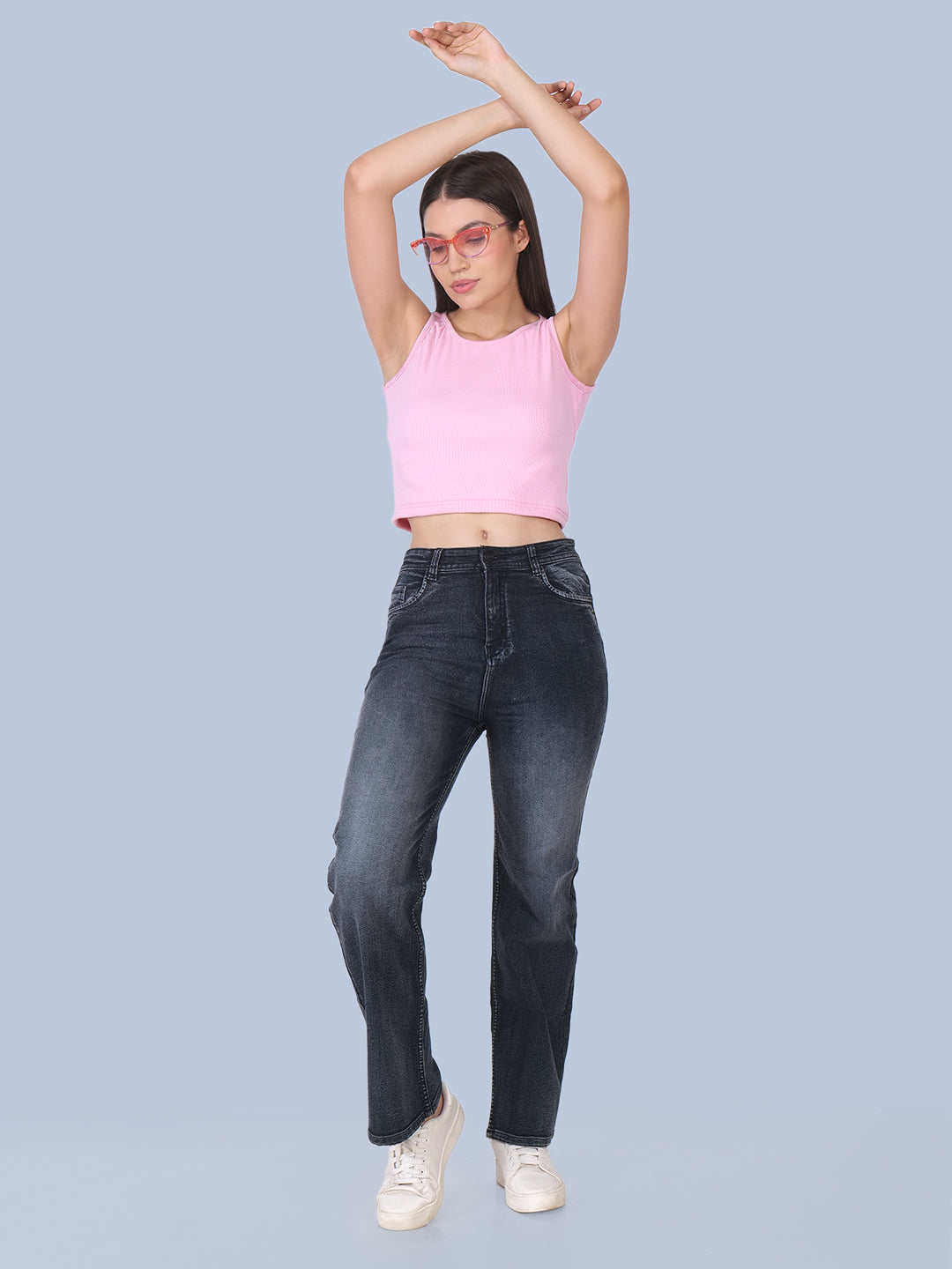 Women's Boyfriend Fit High Waist Stretchable Denim Jeans