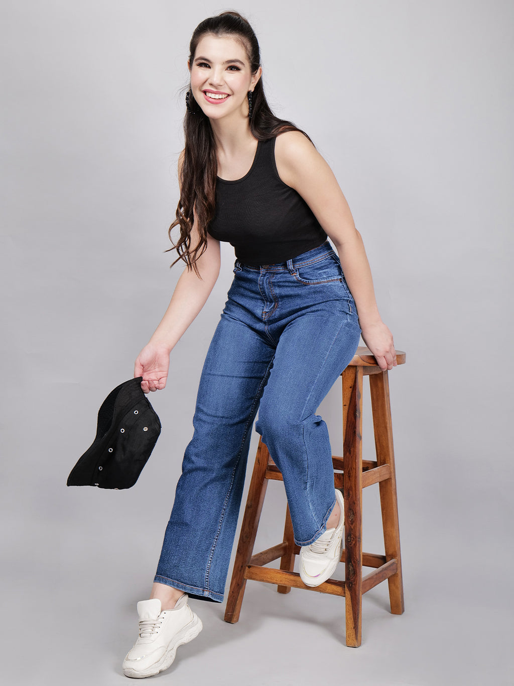 Women's Boyfriend Fit High Waist Stretchable Denim Jeans