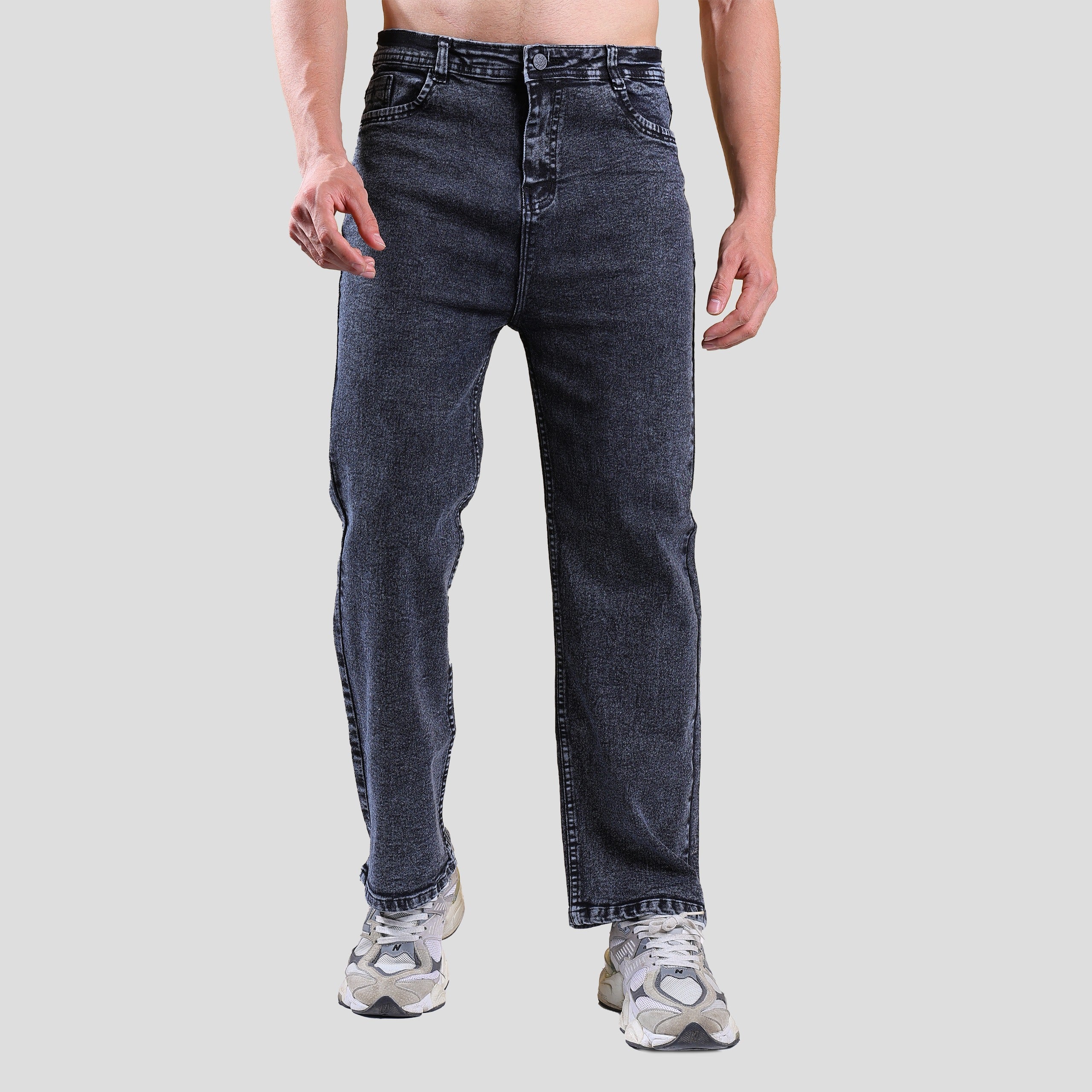 Men's Straight Fit Wide Leg Jeans – ZXN Clothing