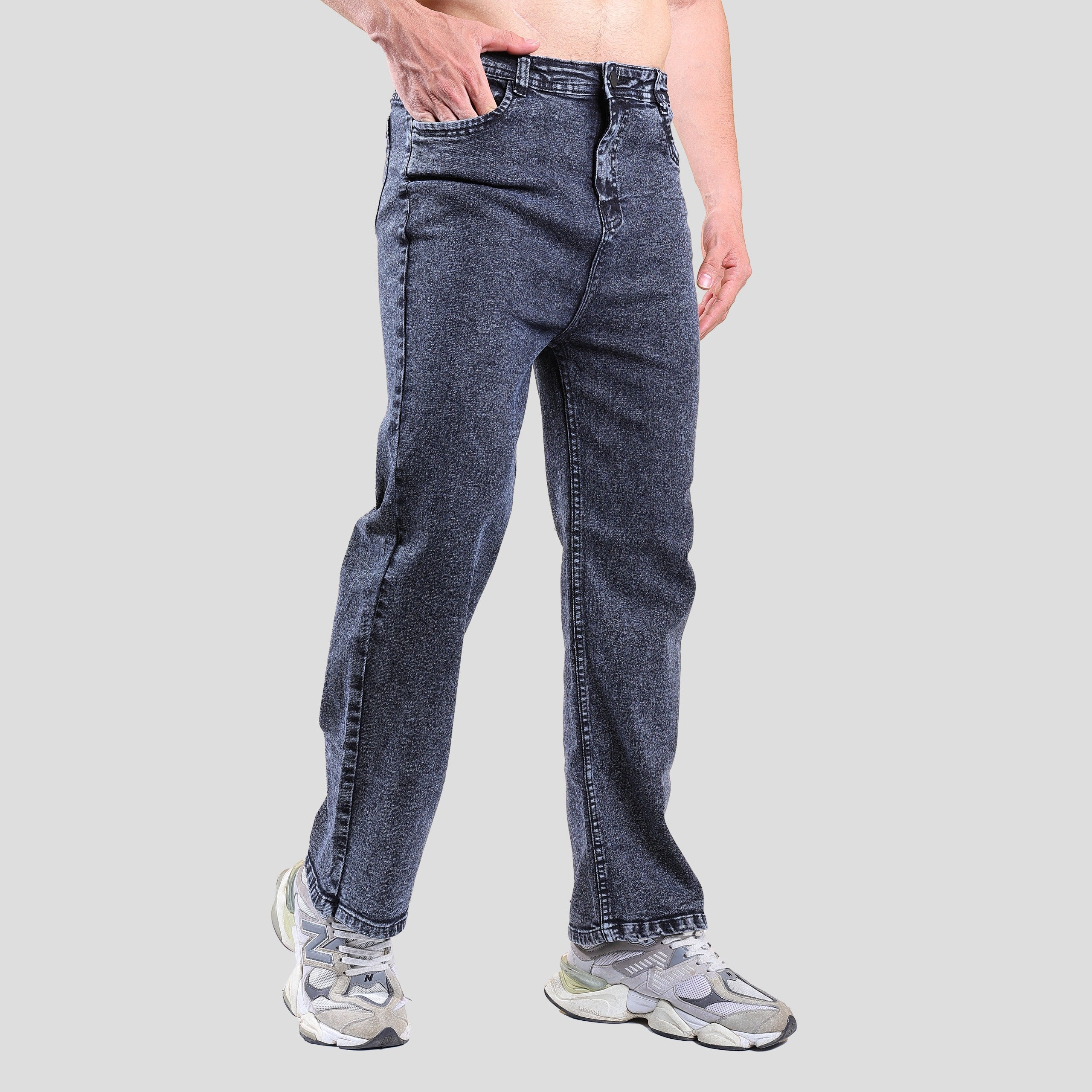 Men’s Straight Fit Wide Leg Jeans