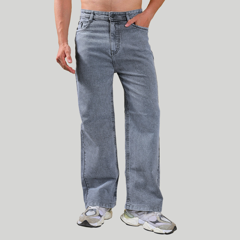 Men’s Straight Fit Wide Leg Jeans