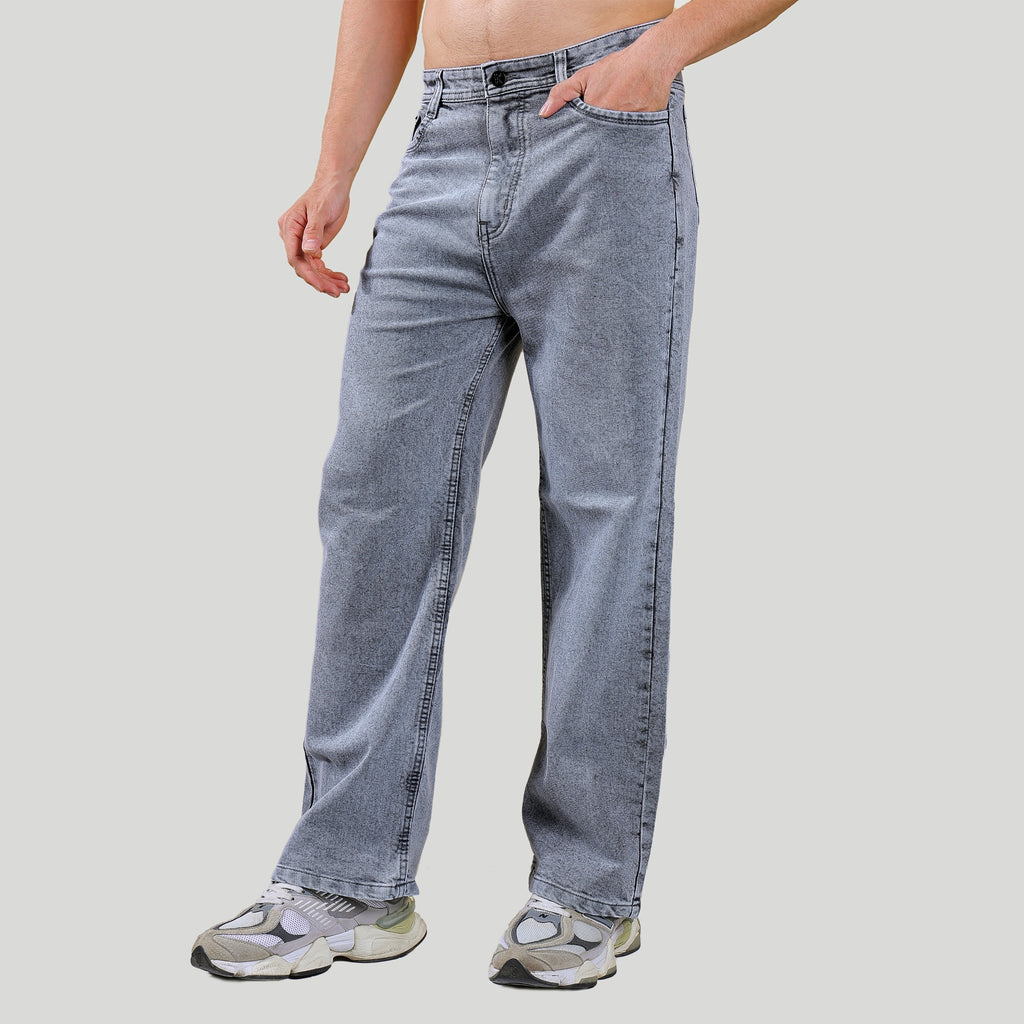 Men’s Straight Fit Wide Leg Jeans