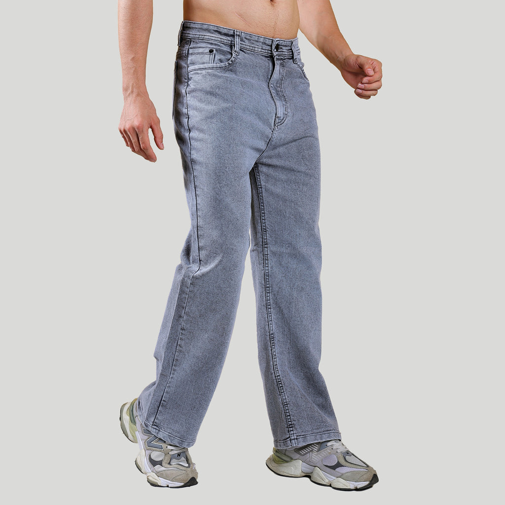 Men’s Straight Fit Wide Leg Jeans