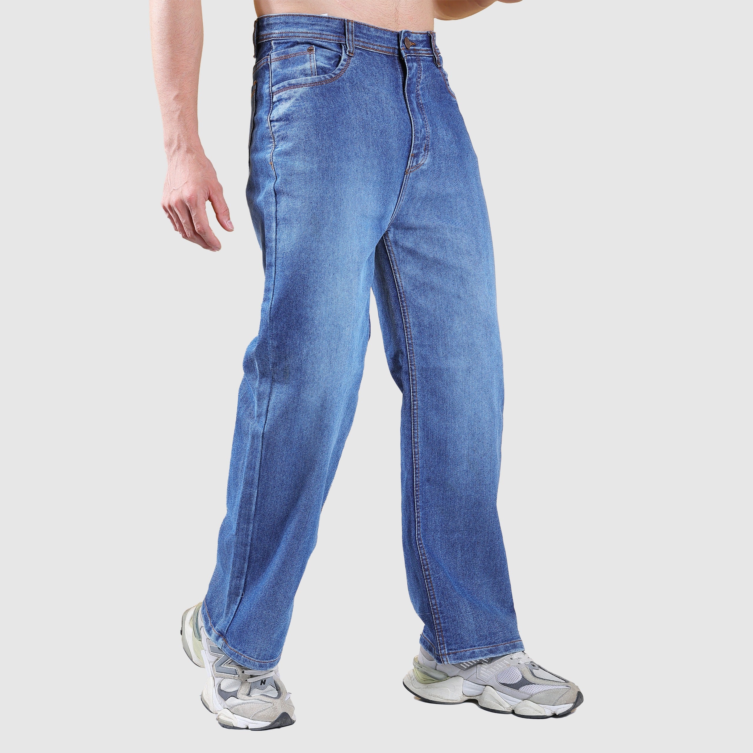 Men’s Straight Fit Wide Leg Jeans