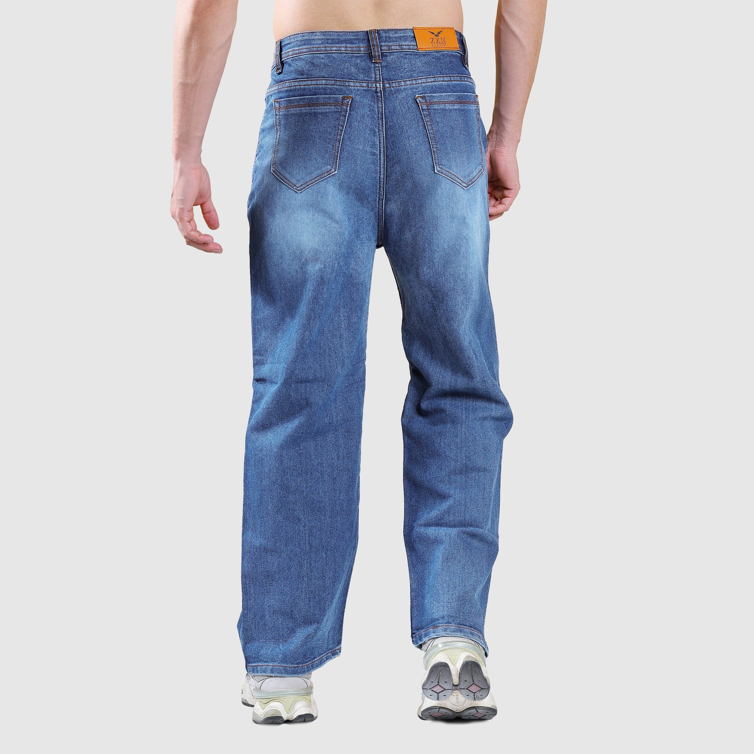 Men’s Straight Fit Wide Leg Jeans
