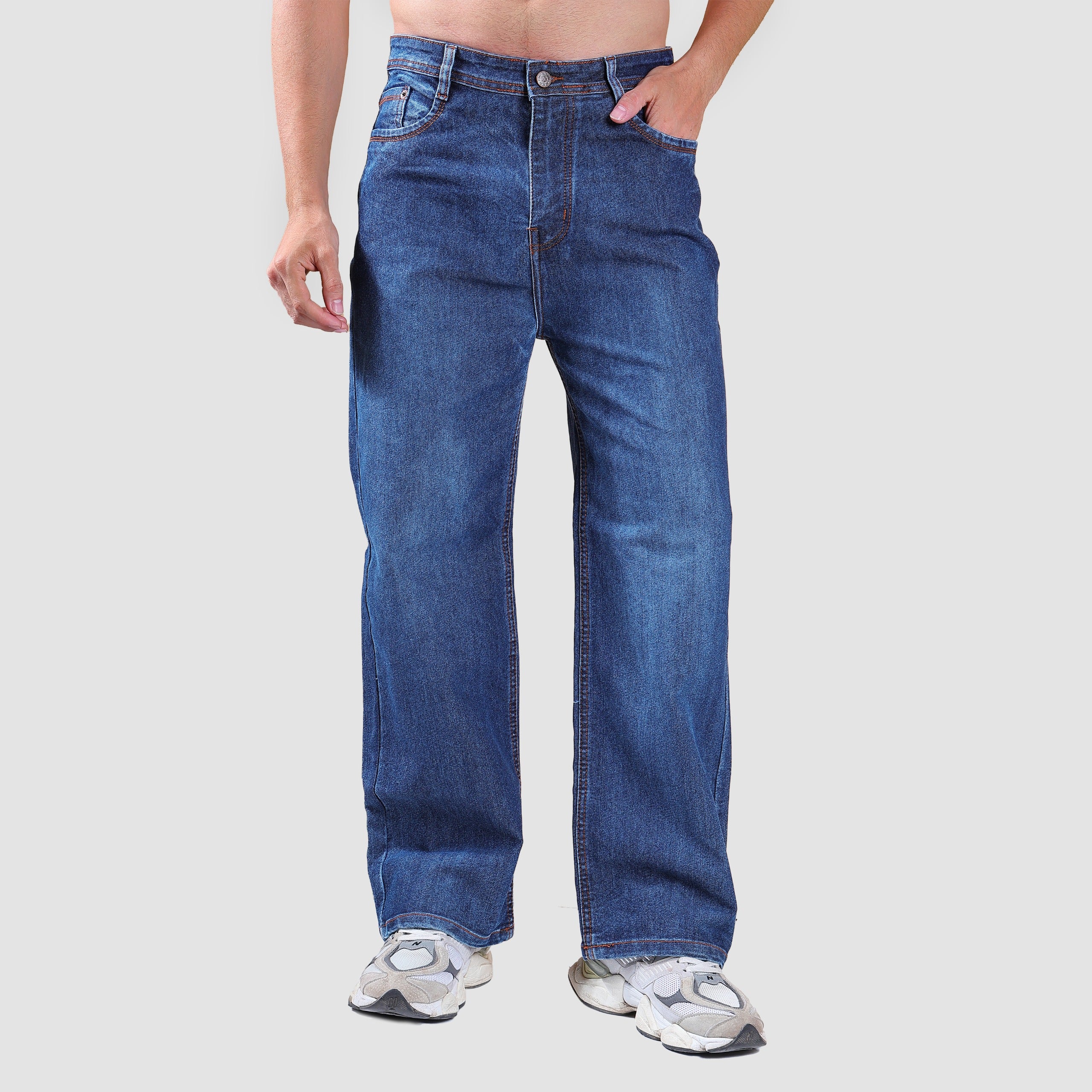 Men’s Straight Fit Wide Leg Jeans