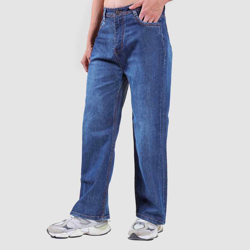 Men’s Straight Fit Wide Leg Jeans