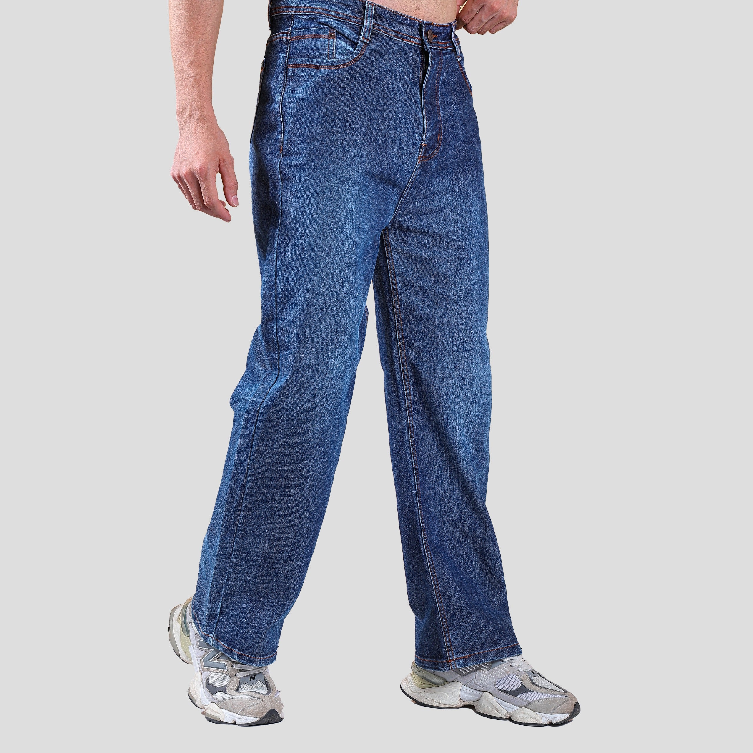 Men’s Straight Fit Wide Leg Jeans